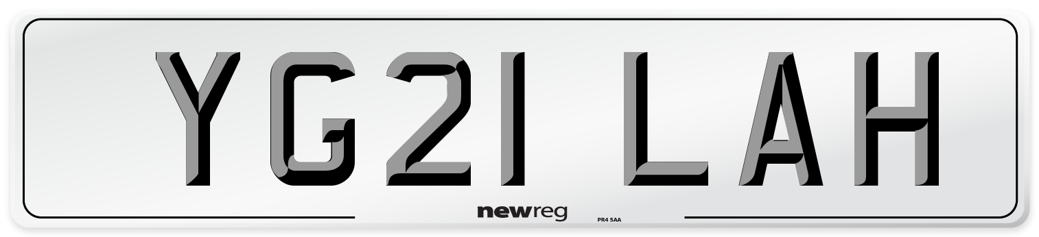 YG21 LAH Number Plate from New Reg